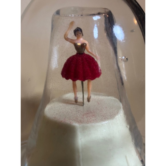 VTG BOLS Glass Ballerina Music Box Le Bleu Danube Germany Dancer - Picture 5 of 9